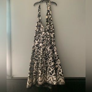 Black and white dress with silver embellishments